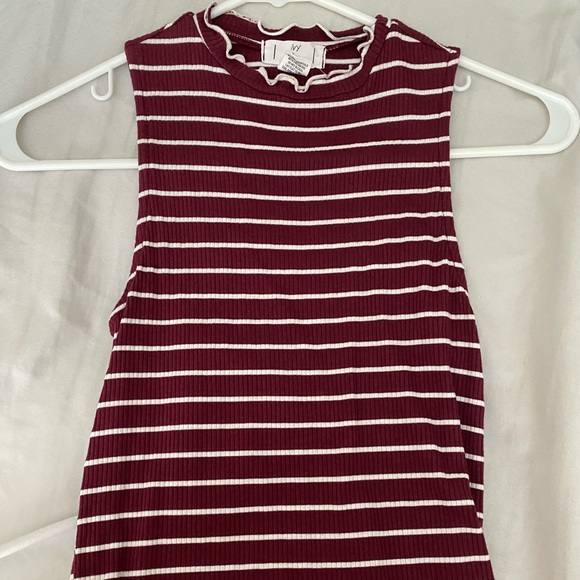 Tillys maroon and white striped tank - Picture 1 of 2